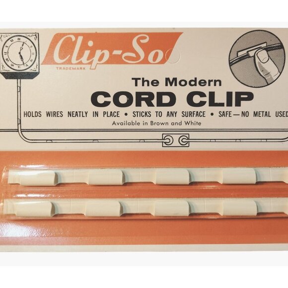 Clip So Modern Cord Clip Wire Holder Vintage Mid Century Stage Prop Lot 4 - Picture 7 of 11